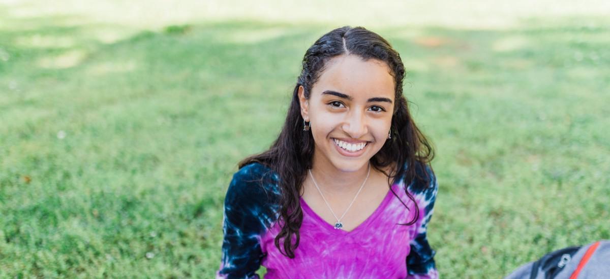 female student smiling